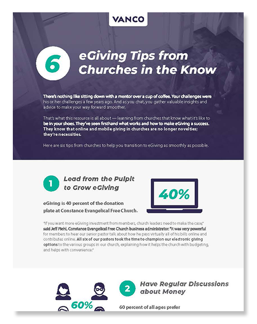 eGiving Guide: 6 eGiving Tips from Churches in the Know Cover
